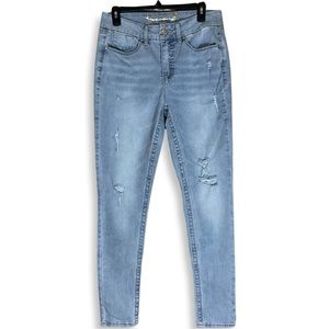 SEVEN7 ‘Tummyless High Rise Skinny’ Distressed Amsterdam Light Wash Jeans 8